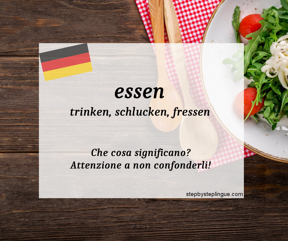 essen trinken schlucken fressen significato