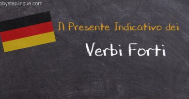 il presente indicativo dei verbi forti in tedesco