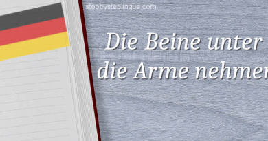 Die Beine unter die Arme nehmen title