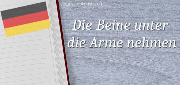 Die Beine unter die Arme nehmen title