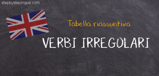 tabella verbi irregolari inglese