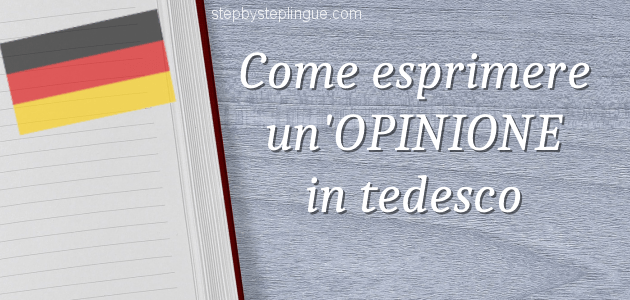 Come esprimere opinione in tedesco title