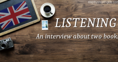 Listening an interview about two books