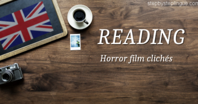 Reading Horror film clichés