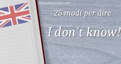 25 modi per dire i don't know