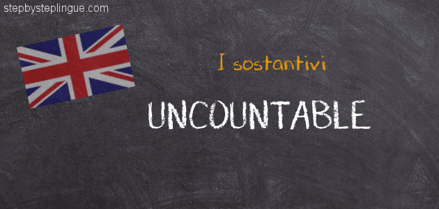 Uncountable sostantivi inglese title