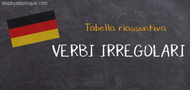 Tabella verbi irregolari forti tedesco title