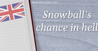 Snowball's chance in hell significato title