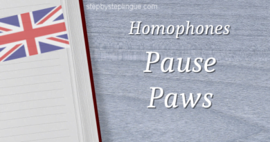 Homophones Pause e Paws title