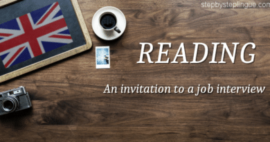reading An invitation to a job interview