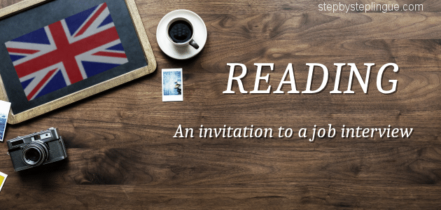 reading An invitation to a job interview