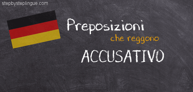 Preposizioni che reggono accusativo title