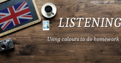 Listening Using colours to do homework