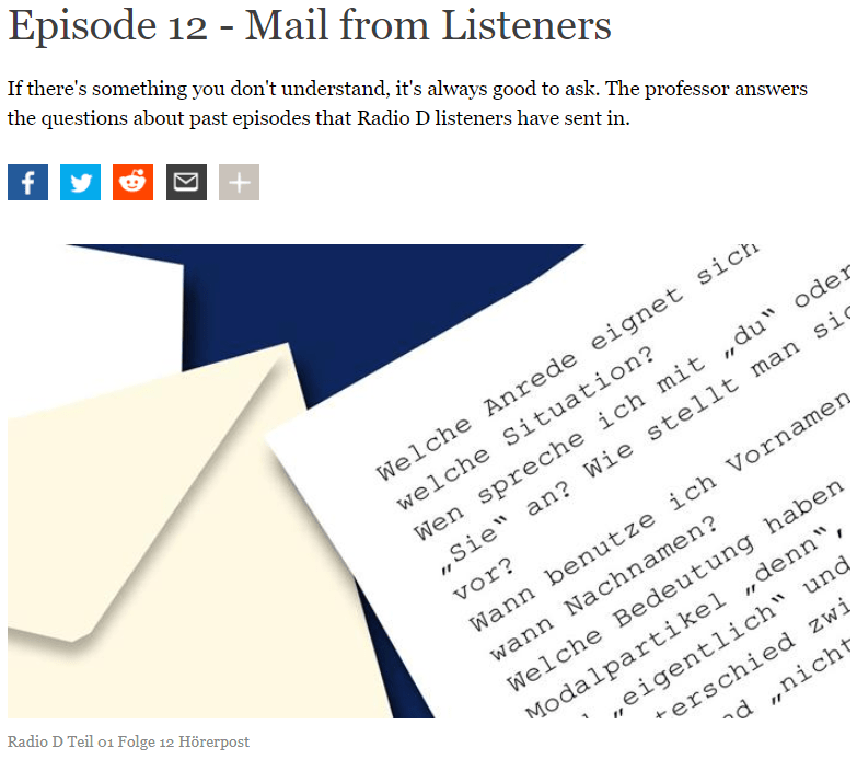 Radio D – 1×12 – Hörerpost
