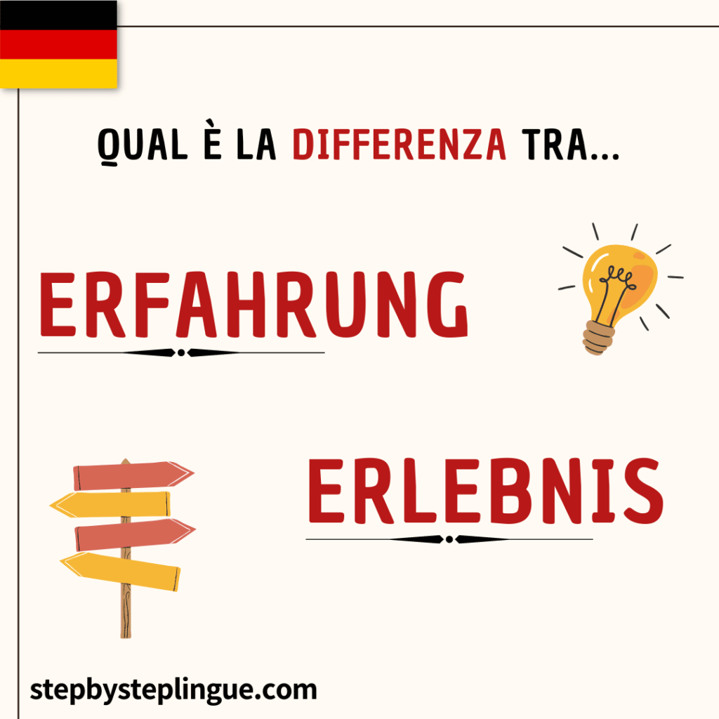 Qual è la differenza tra Erfahrung ed Erlebnis?