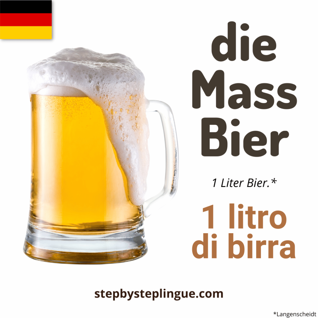 "Die Mass Bier" è una delle parole chiave di questo Step di lettura in tedesco!