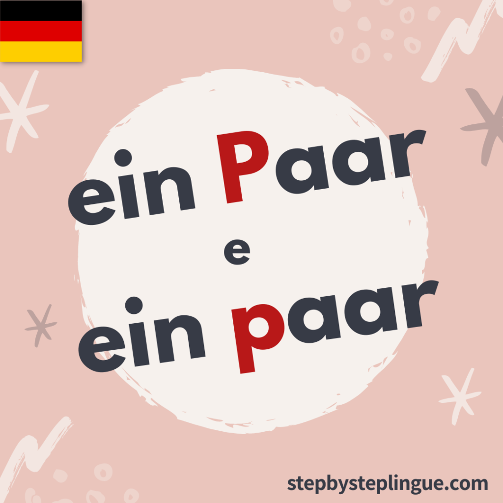 Qual è la differenza tra ein Paar ed ein paar?