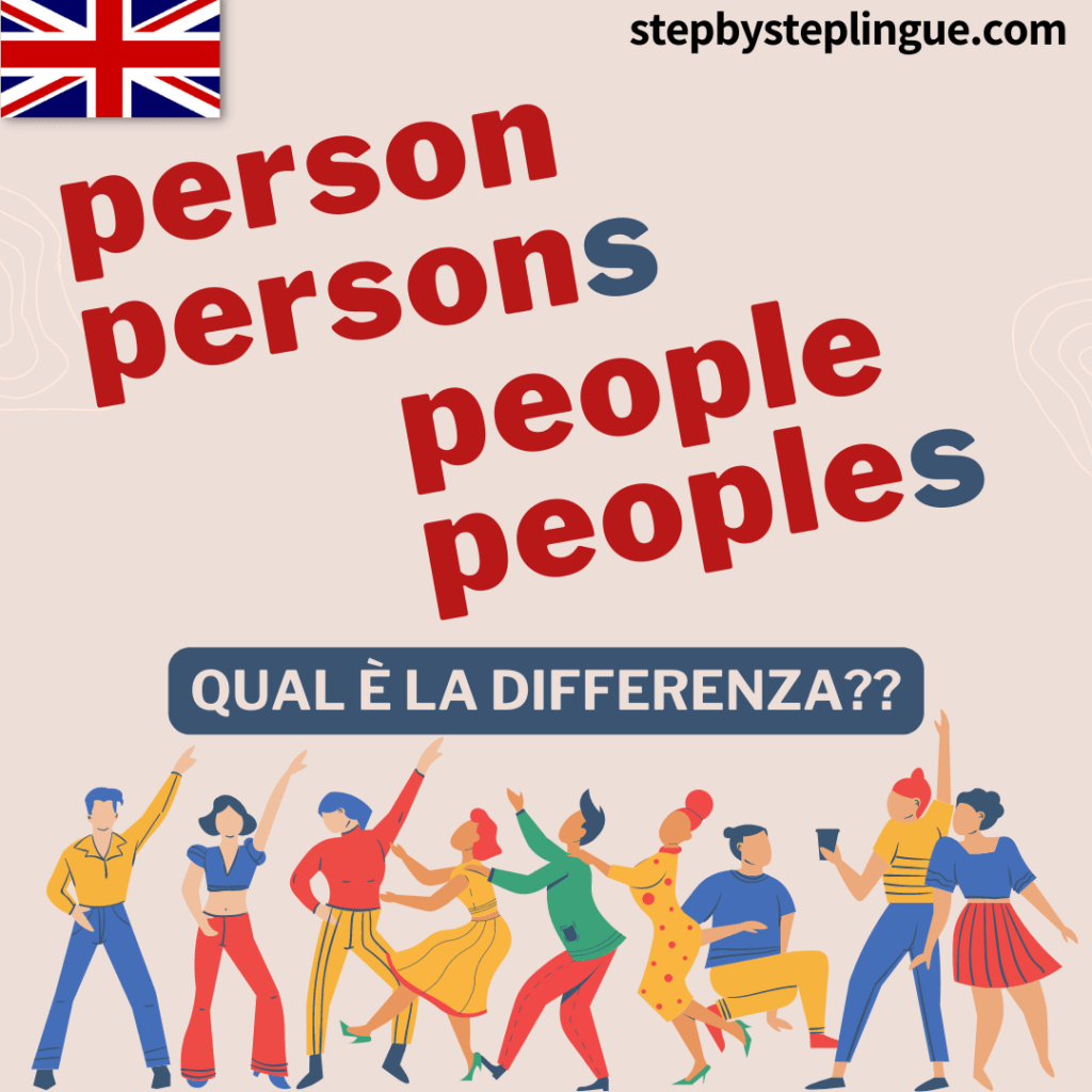Person, persons, people e peoples: qual è la differenza?