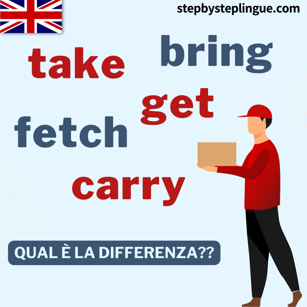 Bring, take, get, fetch e carry: qual è la differenza?
