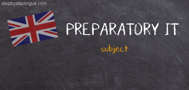 Preparatory it subject title