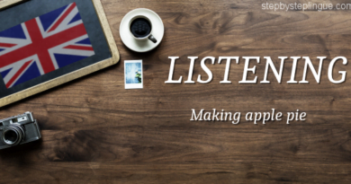 Listening Making apple pie title