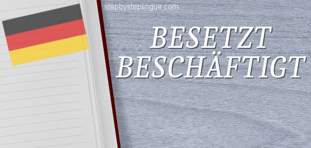 Besetzt beschaeftigt differenza title