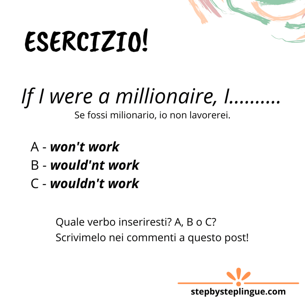 Esercizio: completa correttamente la frase al Present Conditional!