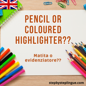 "Pencil or coloured highlighter?" Rispondimi nei commenti!