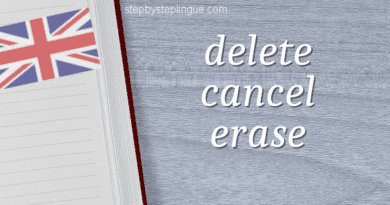 Delete cancel erase inglese differenza title