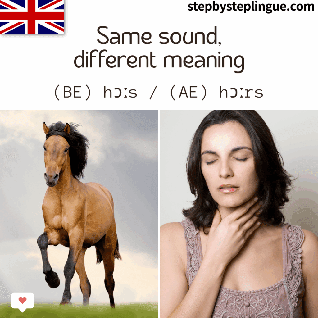 Come si pronunciano horse e hoarse in inglese?