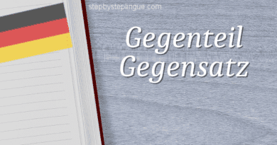 Gegenteil Gegensatz differenza tedesco title