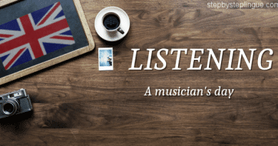 Listening A musician's day title