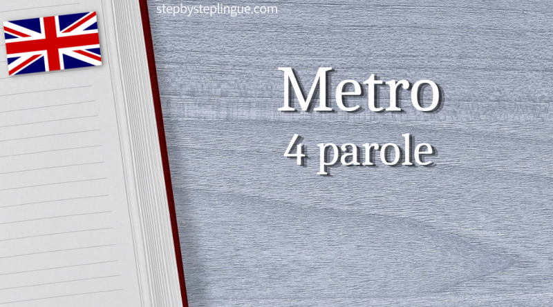4 parole per dire metro inglese title