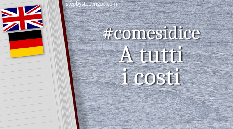 Comesidice - A tutti i costi title