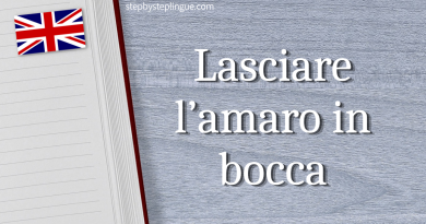 Lasciare l’amaro in bocca traduzione inglese title