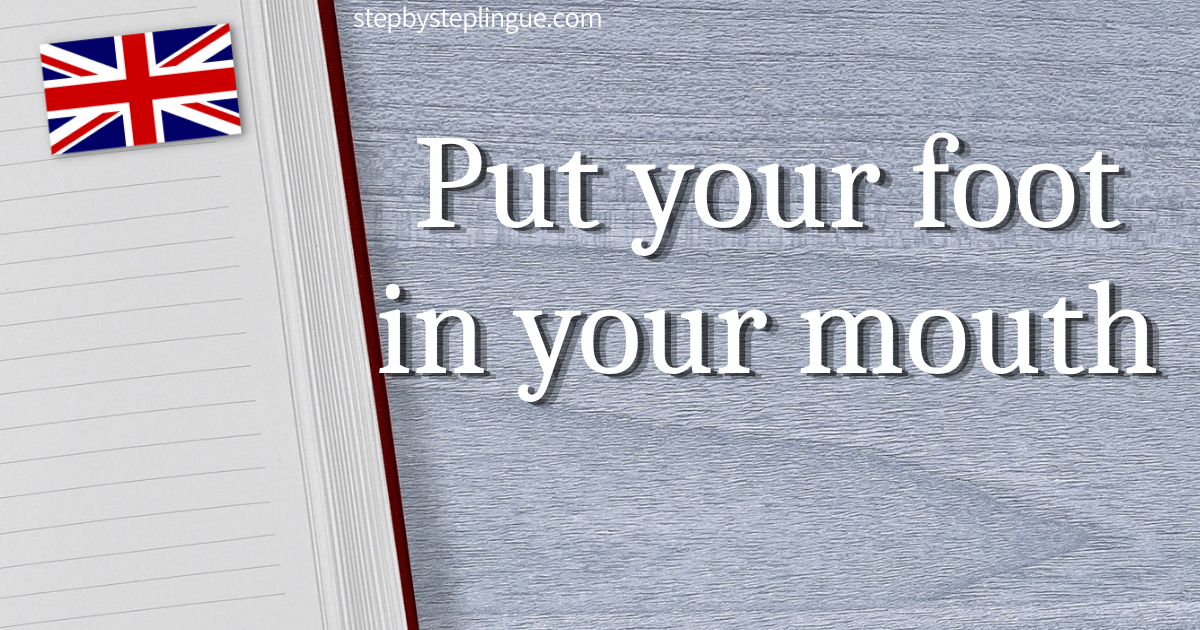 Put your foot in your mouth traduzione inglese title