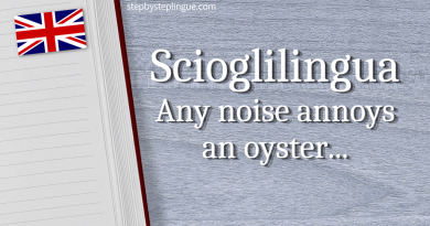 Scioglilingua Any noise annoys an oyster title