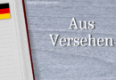 Aus Versehen traduzione tedesco title