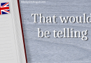 That would be telling inglese title