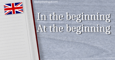 In the beginning At the beginning differenza inglese title